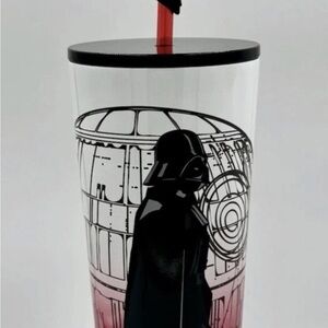 Starbucks Star Wars Darth Vader Cold Cup Lightsaber Straw Tumbler 24oz 2025 NIB